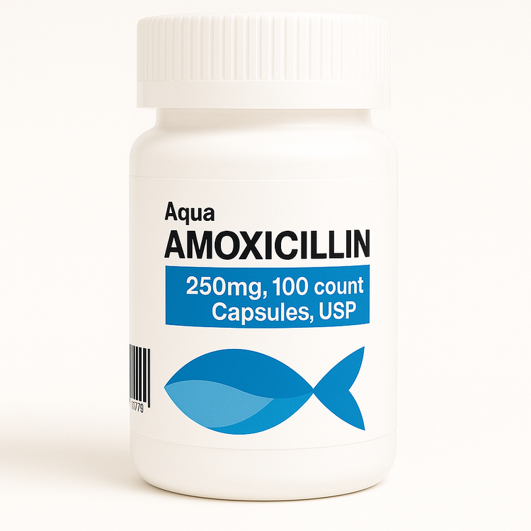 Aqua Mox amoxicillin 250mg 100 Capsules