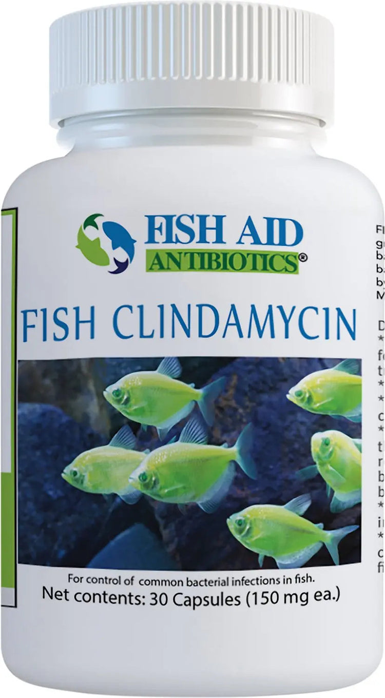 Fish aid Clindamycin Fish Aid Antibiotics 150 mg 30 count