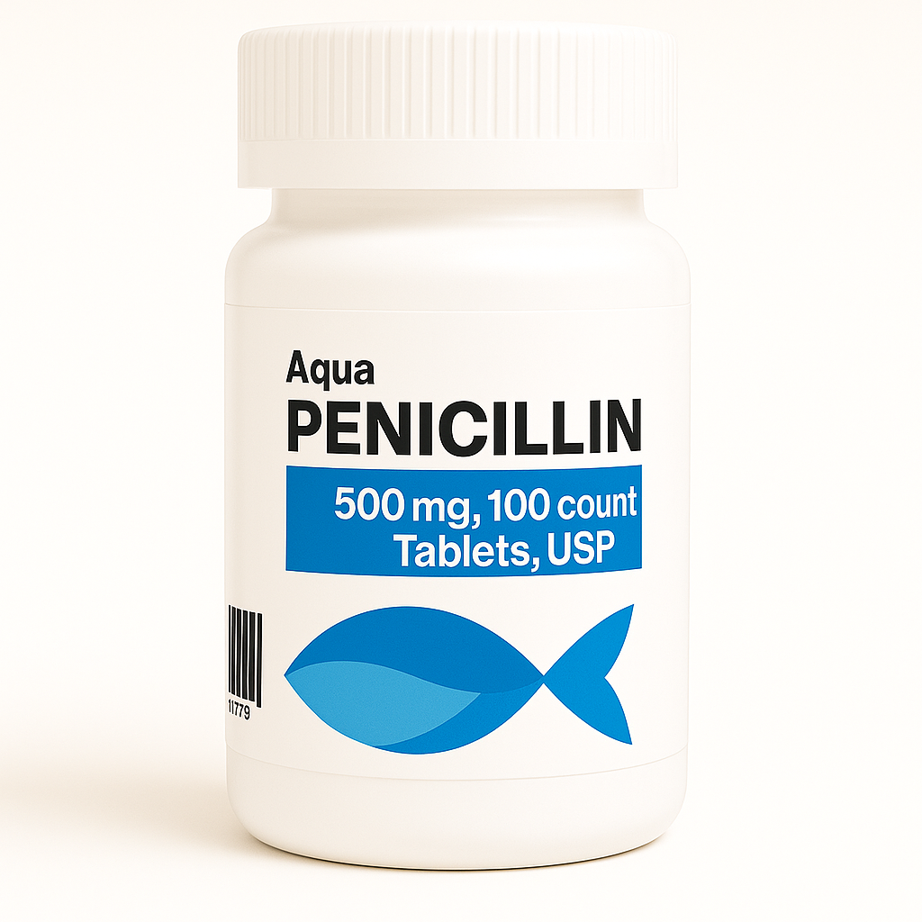 Fish Penicillin 500 mg Tablets - 100 Count